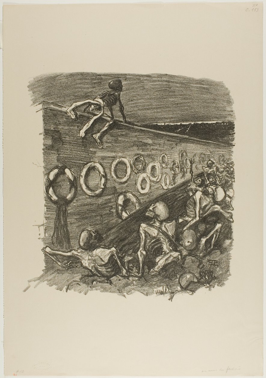 Ved føderalisternes mur af Théophile Alexandre Pierre Steinlen