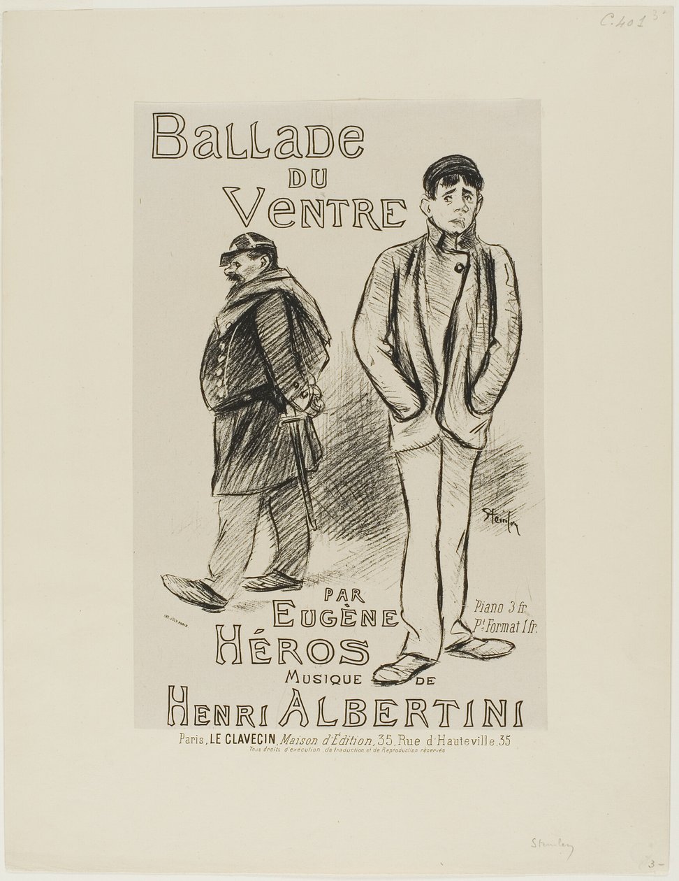 Ballade du Ventre af Théophile Alexandre Pierre Steinlen