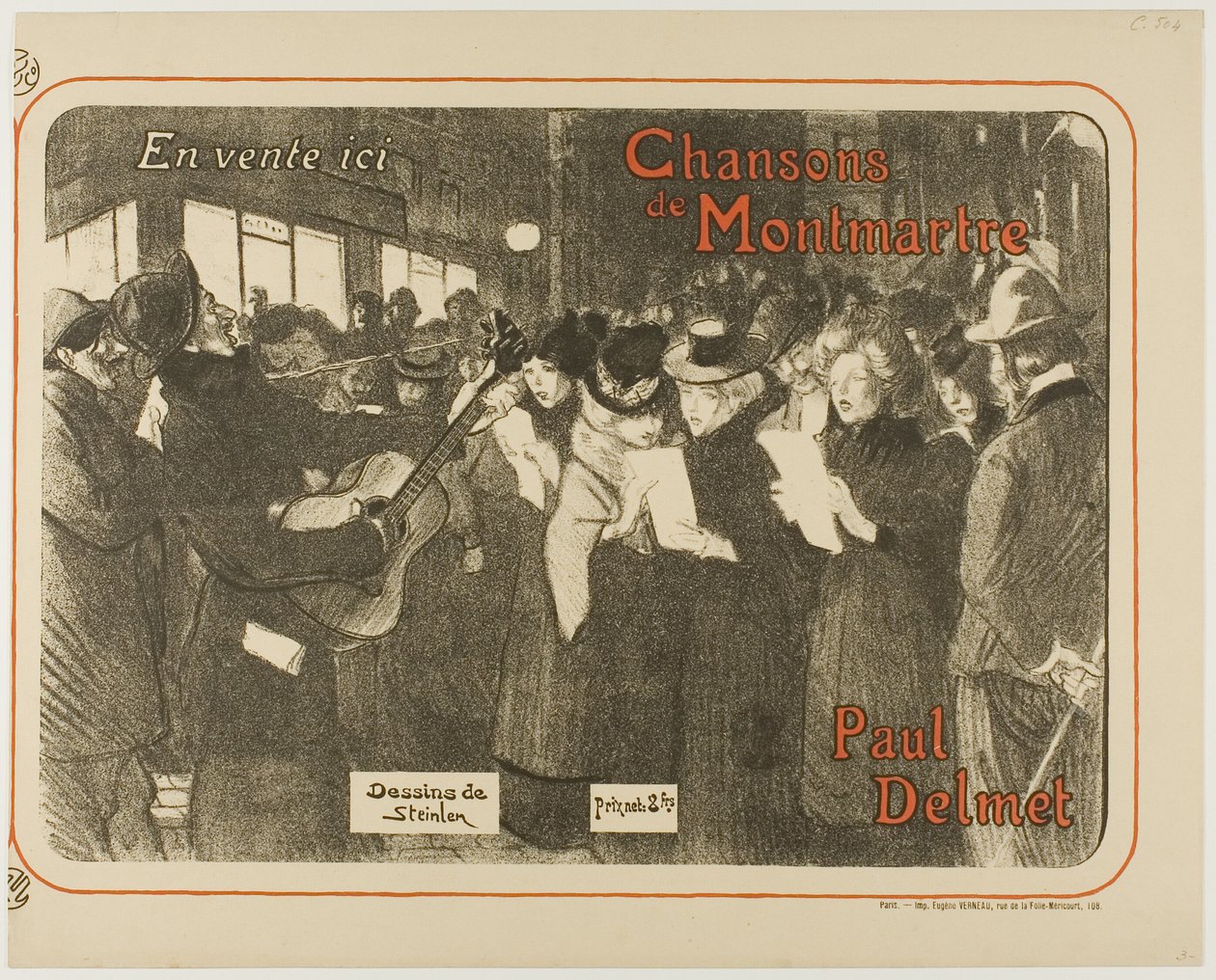 Sange fra Montmartre af Théophile Alexandre Pierre Steinlen