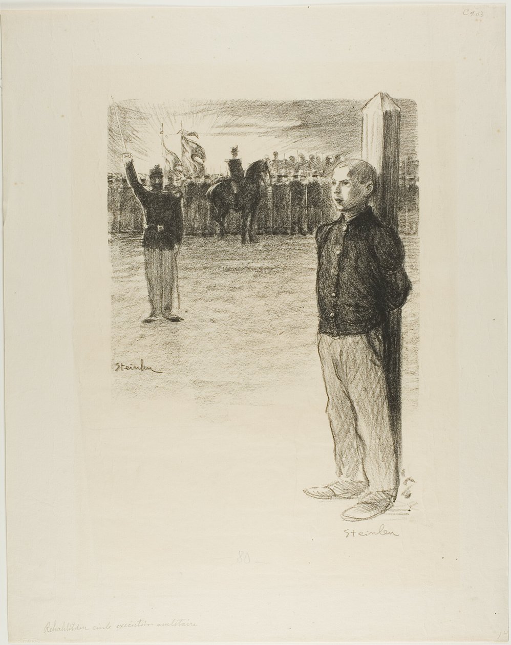 Civil rehabilitering og militær henrettelse af Théophile Alexandre Pierre Steinlen