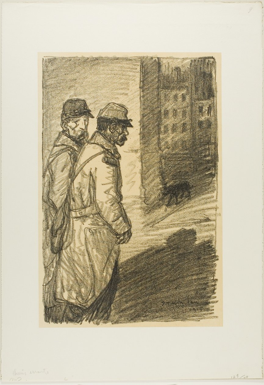 Vildfarne hunde af Théophile Alexandre Pierre Steinlen