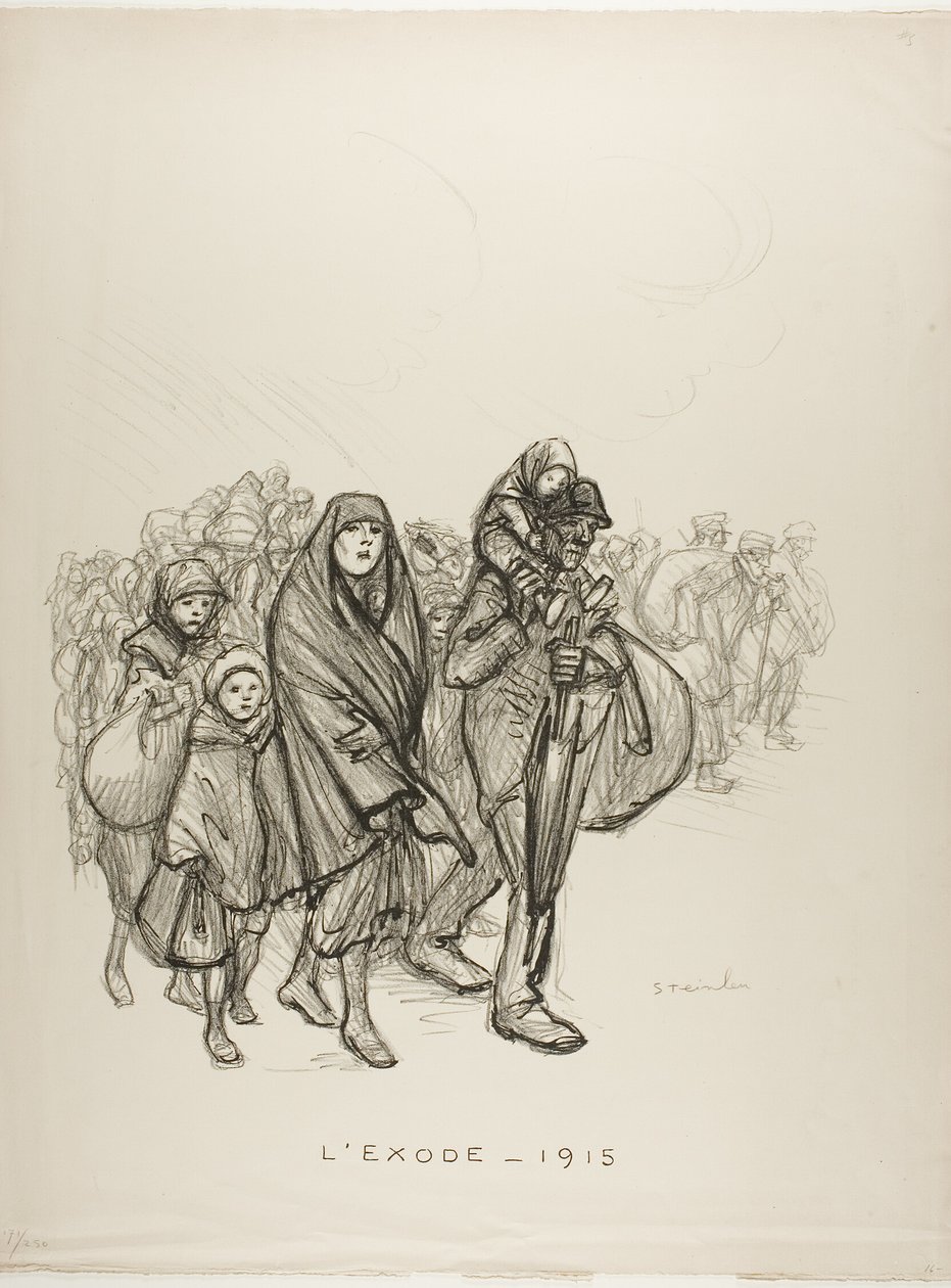 Exodus - 1915 af Théophile Alexandre Pierre Steinlen