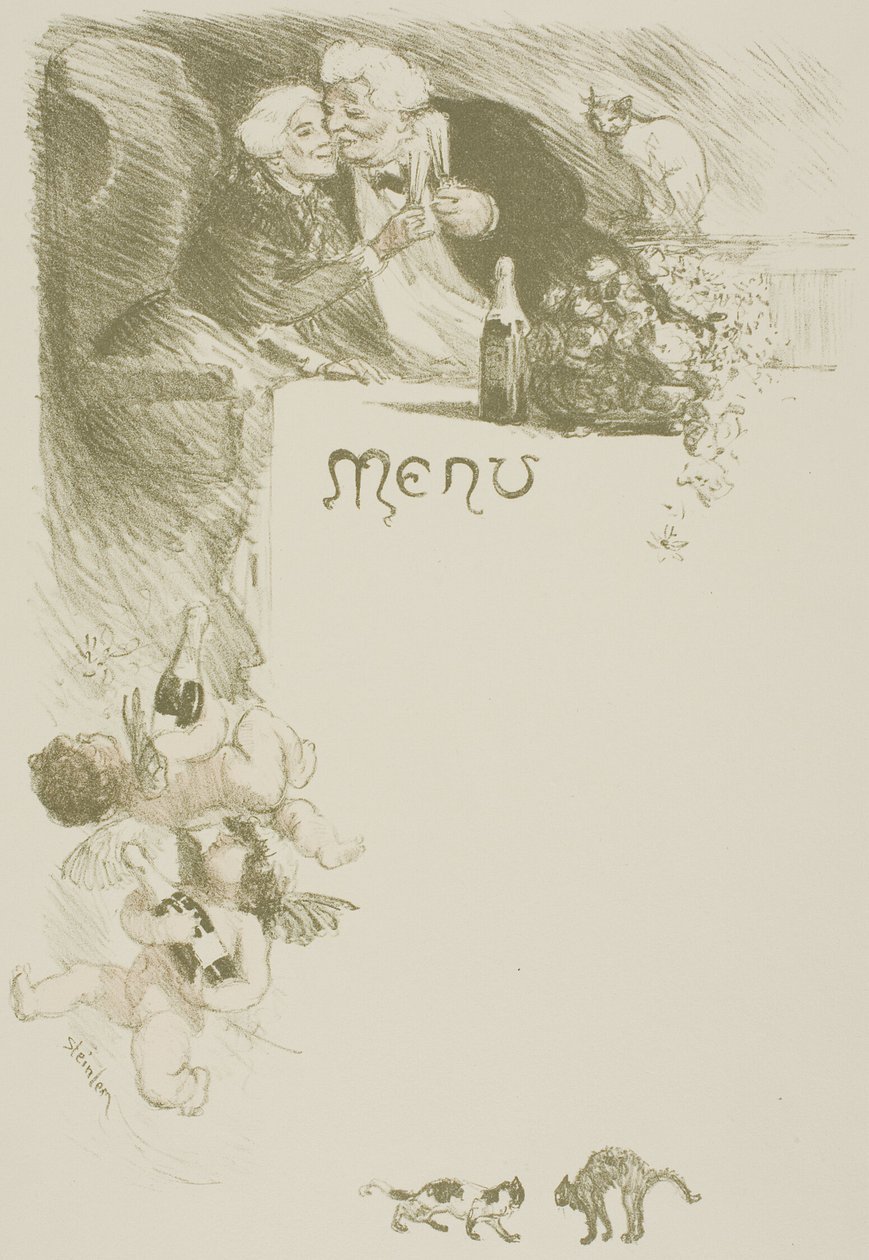 Menu Henriot af Théophile Alexandre Pierre Steinlen