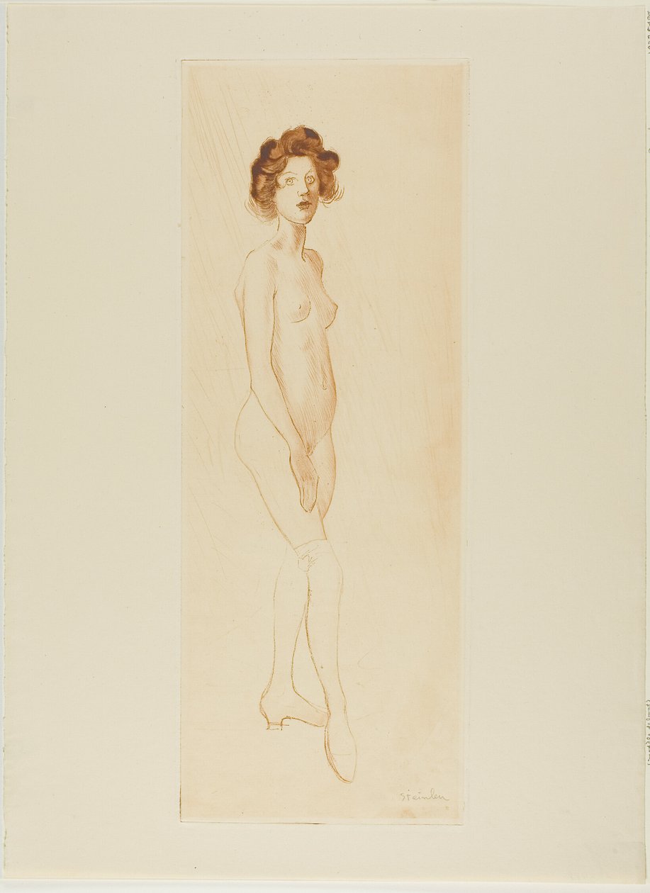 Model stående af Théophile Alexandre Pierre Steinlen