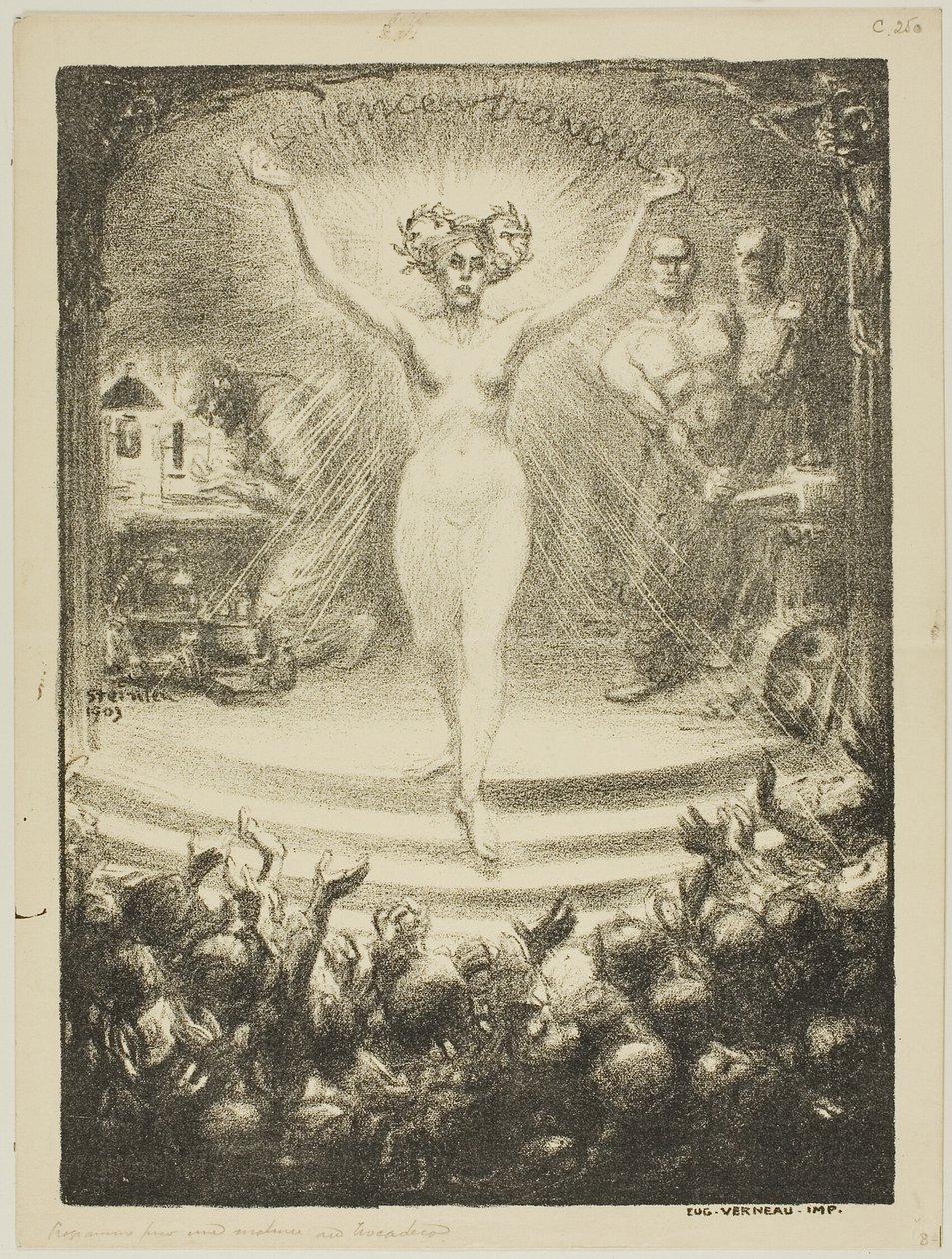 Program for en matiné på Trocadéro af Théophile Alexandre Pierre Steinlen