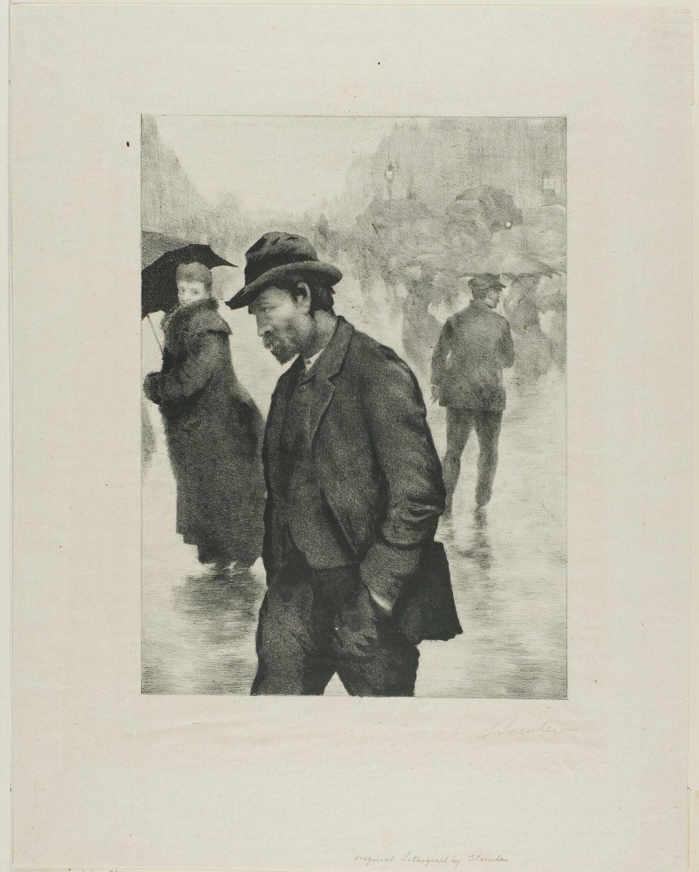 Regnvejrsdag, Paris af Théophile Alexandre Pierre Steinlen