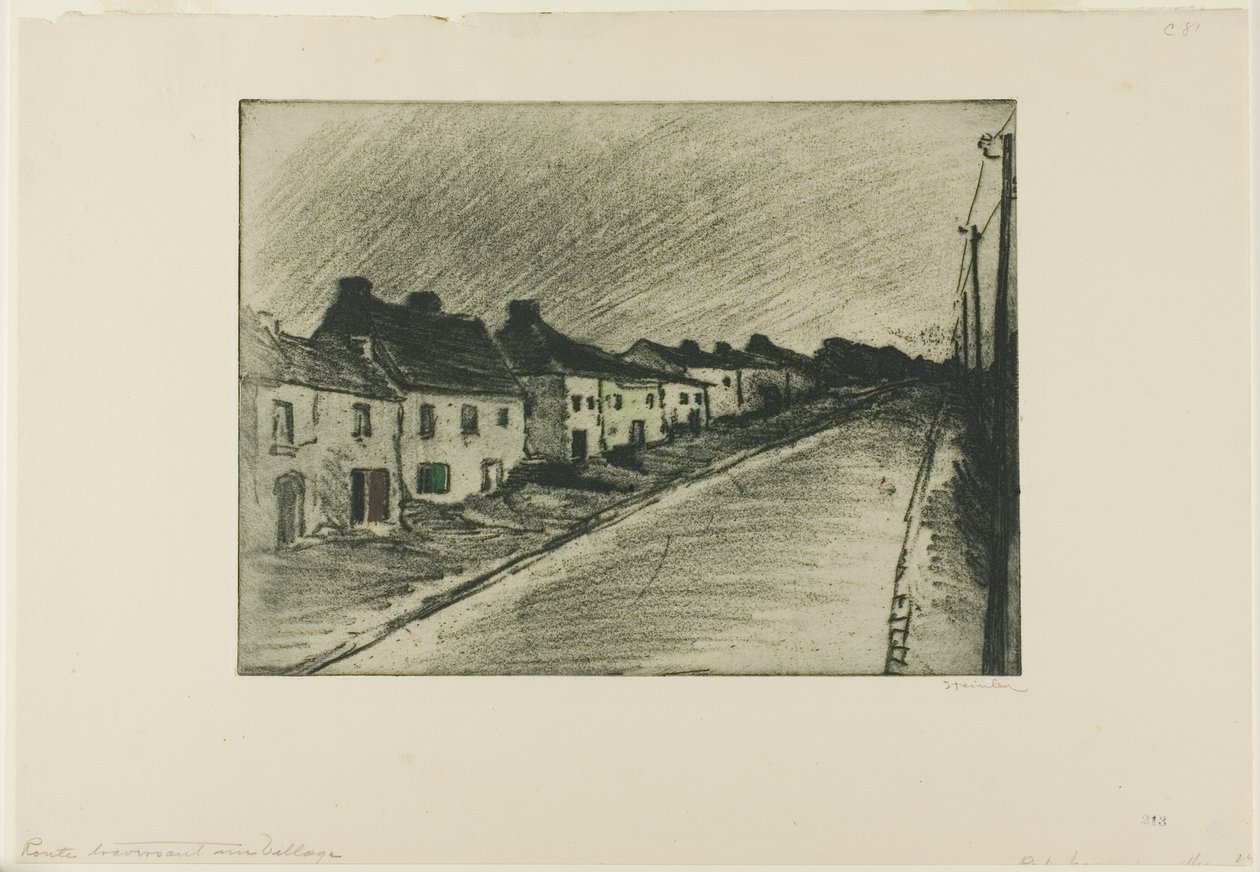 Vejen gennem en landsby af Théophile Alexandre Pierre Steinlen