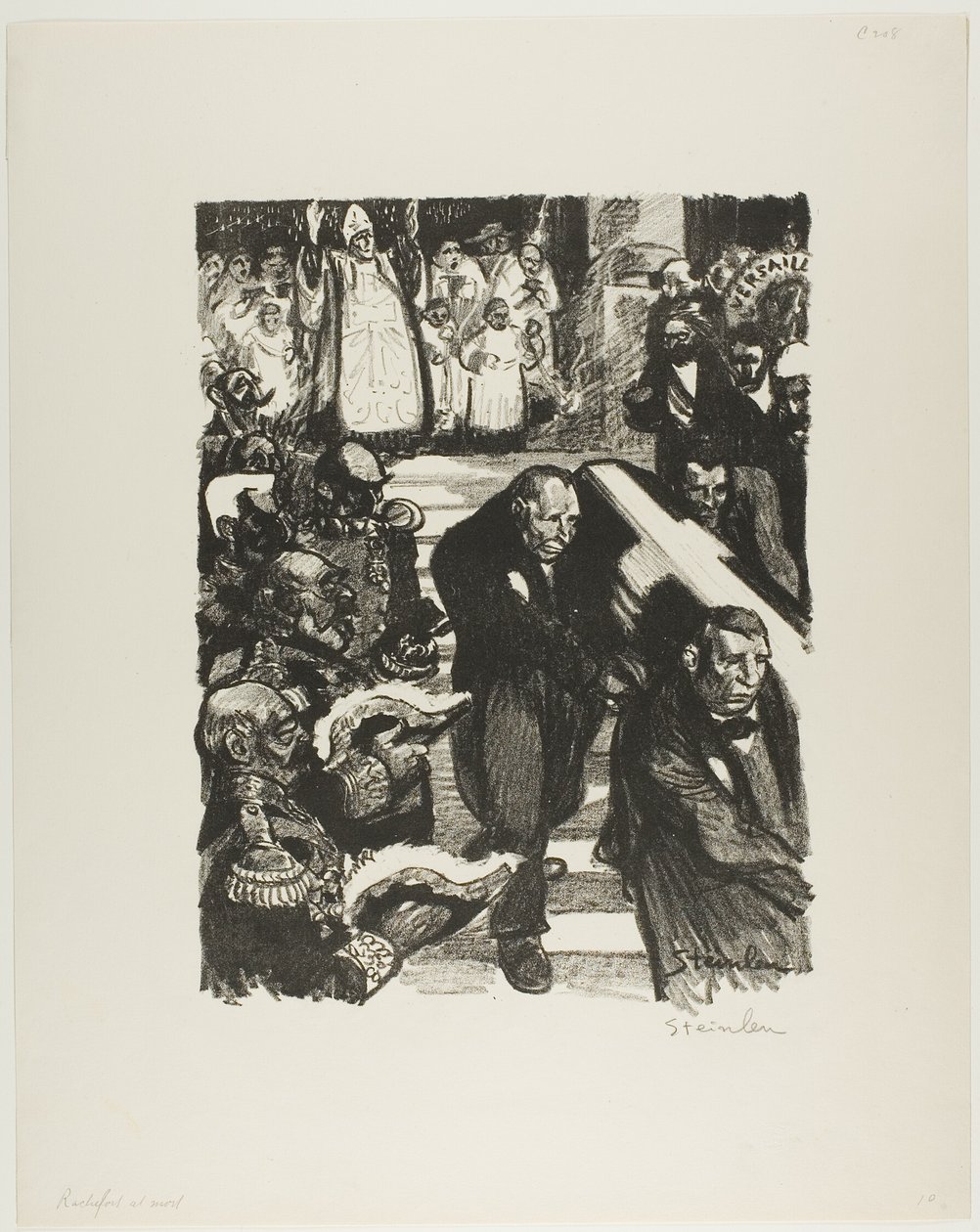 Rochefort er døende! Rochefort er død! af Théophile Alexandre Pierre Steinlen