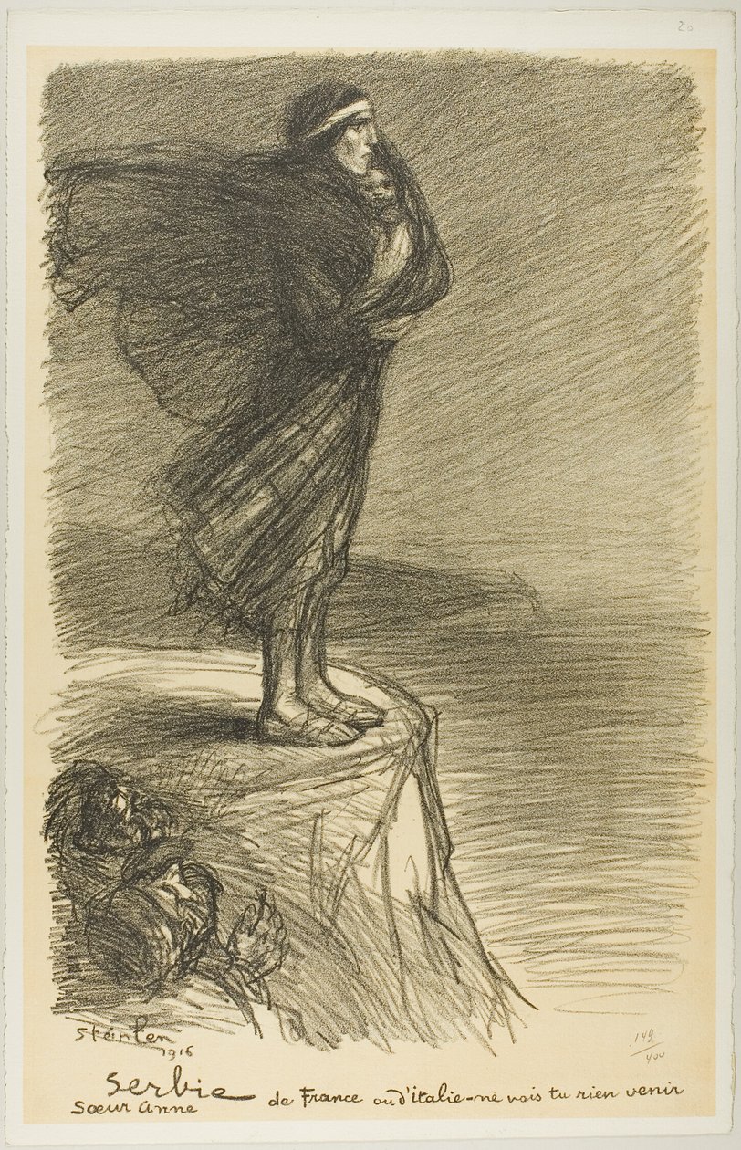 Serbien: Søster Anne, tallerken tyve fra Actualités af Théophile Alexandre Pierre Steinlen