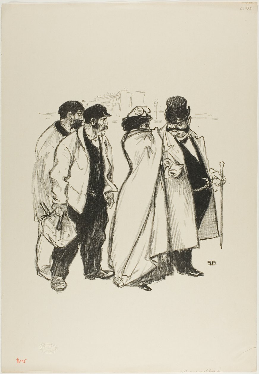 Hun blev et dårligt resultat! af Théophile Alexandre Pierre Steinlen