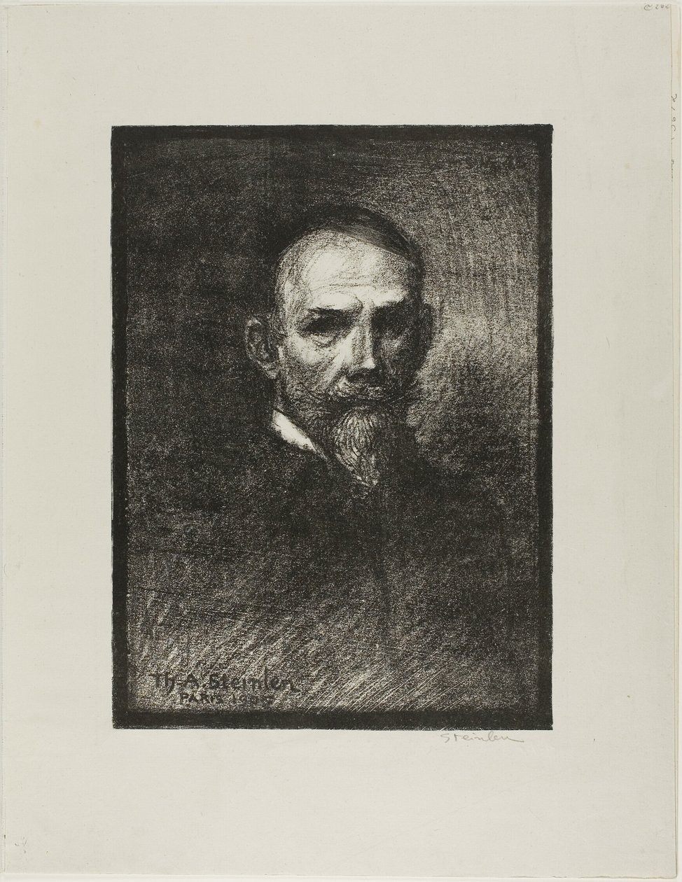 Steinlen, set forfra, hovedet til højre af Théophile Alexandre Pierre Steinlen