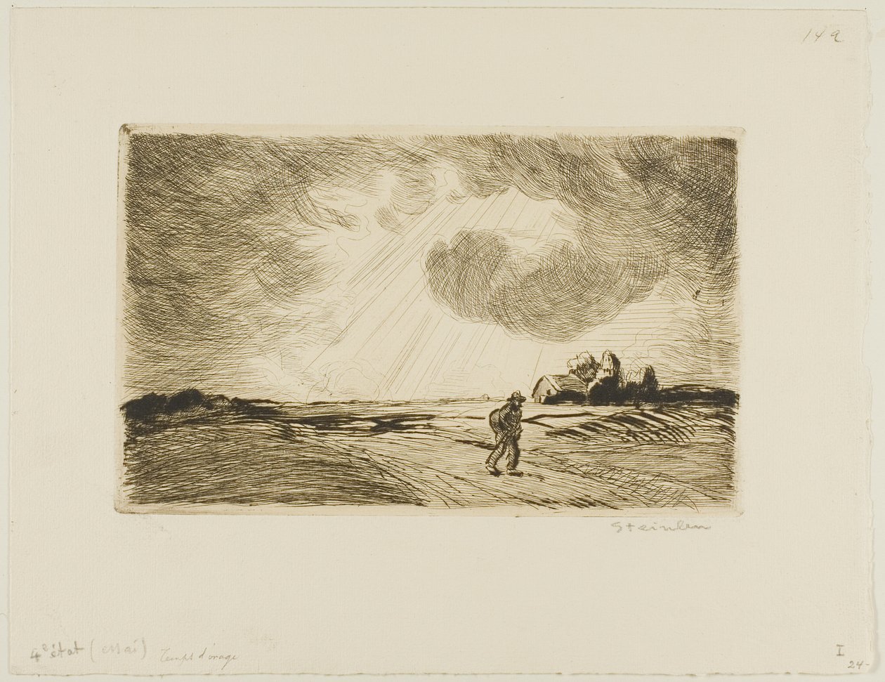 Stormfuldt vejr af Théophile Alexandre Pierre Steinlen
