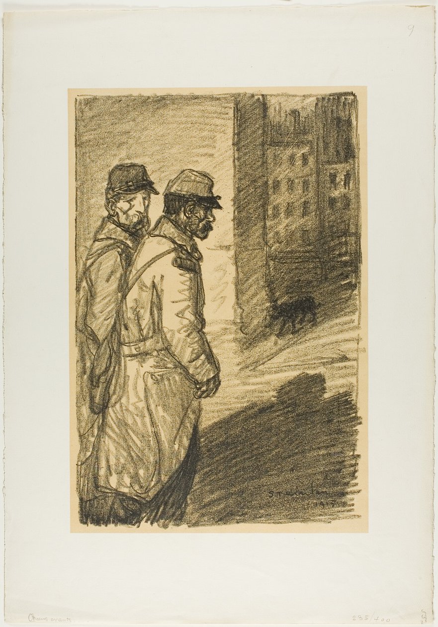 Herreløse hunde af Théophile Alexandre Pierre Steinlen
