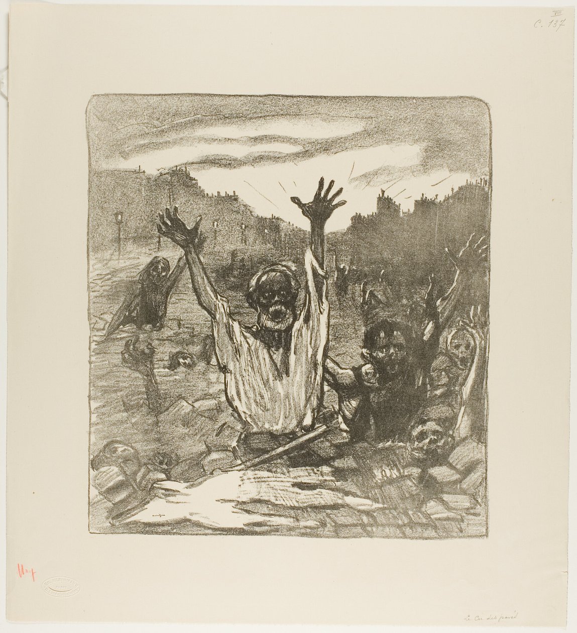 Gadernes skrig! af Théophile Alexandre Pierre Steinlen