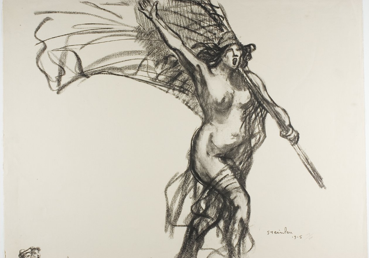 Republikken kalder os..., plade femten fra Actualités af Théophile Alexandre Pierre Steinlen