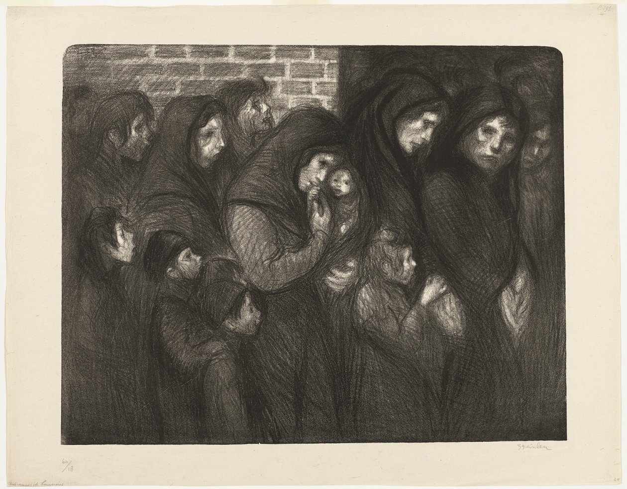 Enkerne fra Courrières af Théophile Alexandre Pierre Steinlen