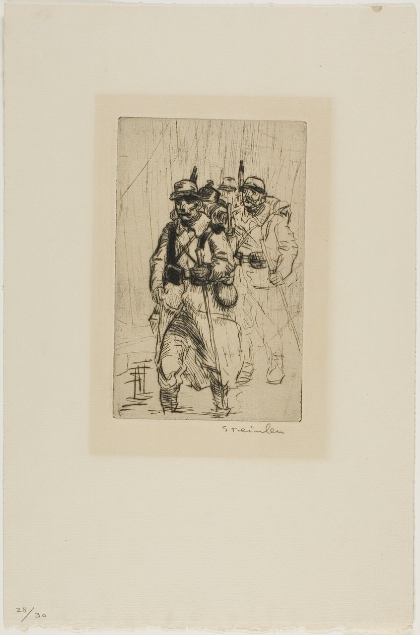 Tre soldater går af Théophile Alexandre Pierre Steinlen