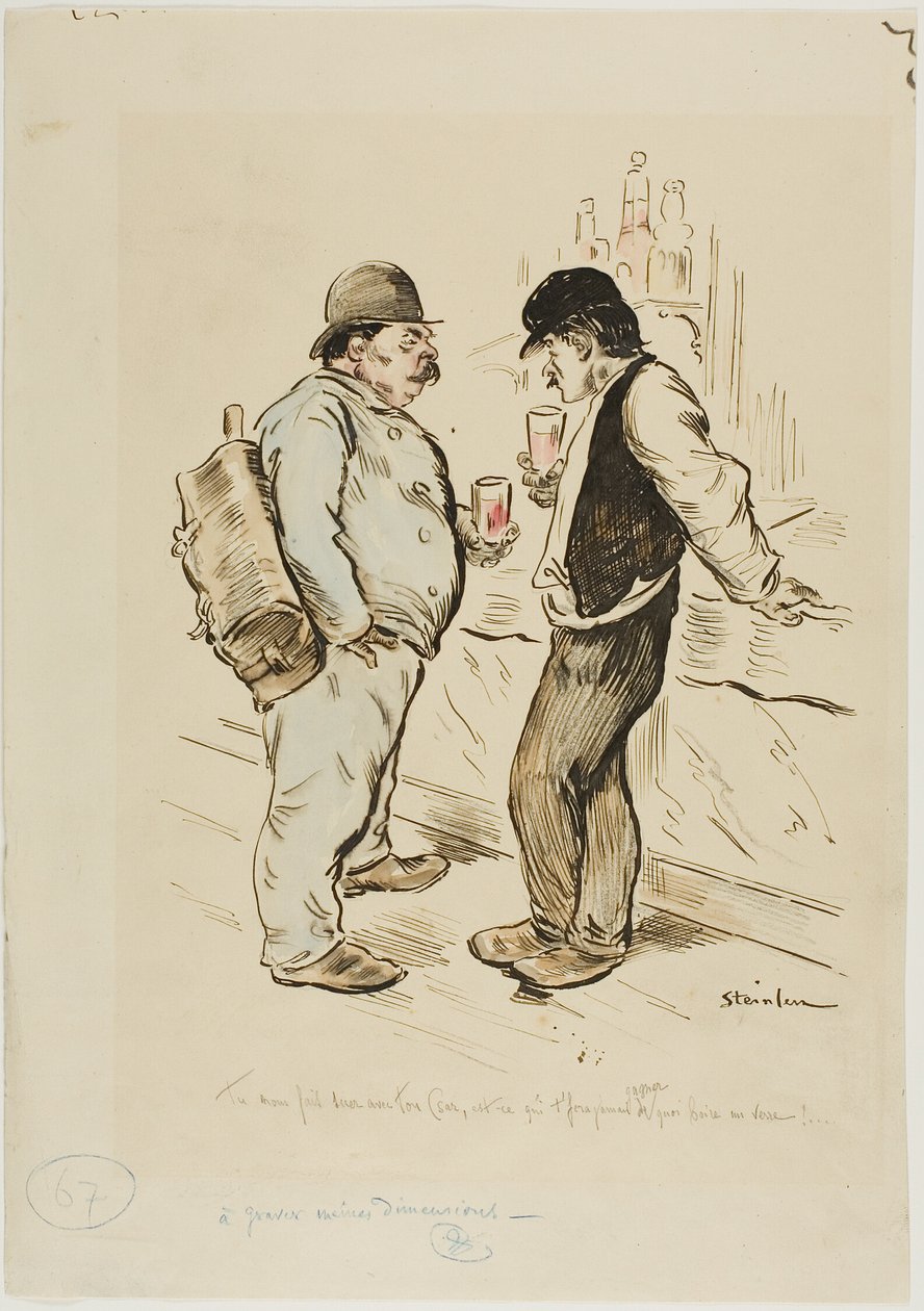 Du gør os ulykkelige med din Csar, vil det nogensinde give dig nok til at købe en drink af Théophile Alexandre Pierre Steinlen