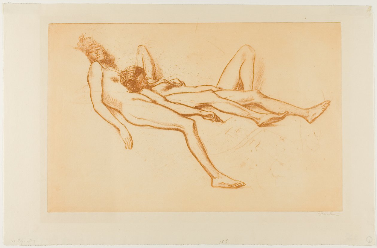 To nøgne modeller af Théophile Alexandre Pierre Steinlen
