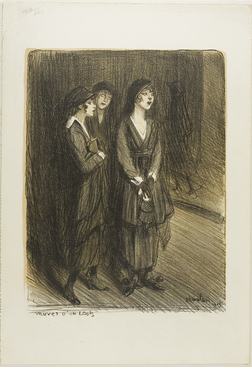 Enker efter en Louis, planche syv fra Actualités af Théophile Alexandre Pierre Steinlen