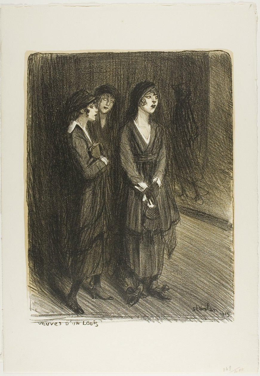 Enker efter en Louis, planche syv fra Actualités af Théophile Alexandre Pierre Steinlen