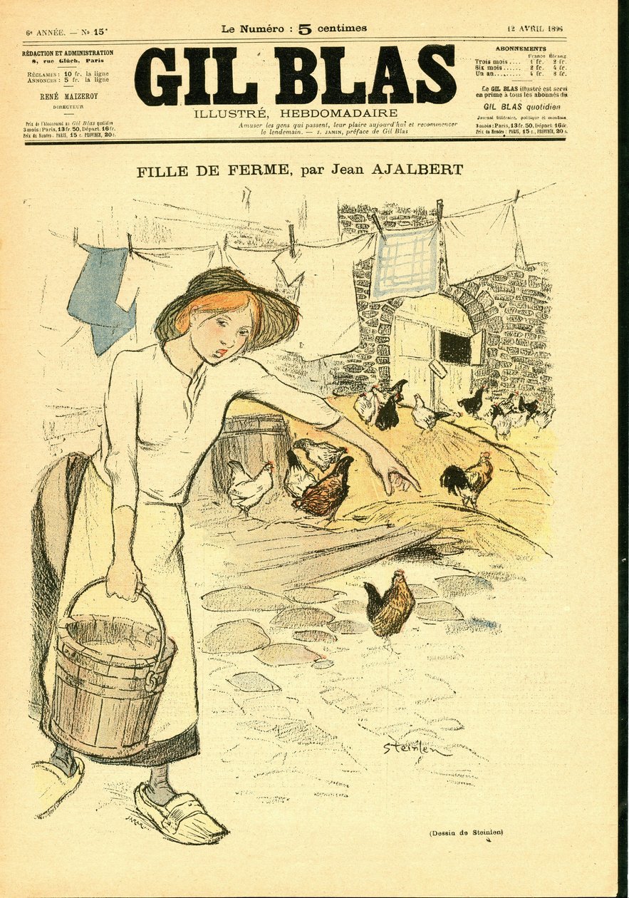 Cover af "" Gil Blas"" af Théophile Alexandre Steinlen