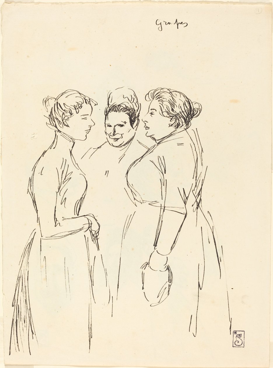 Sladderkvinder, slutningen af det 19.-begyndelsen af det 20. århundrede. af Théophile Alexandre Steinlen