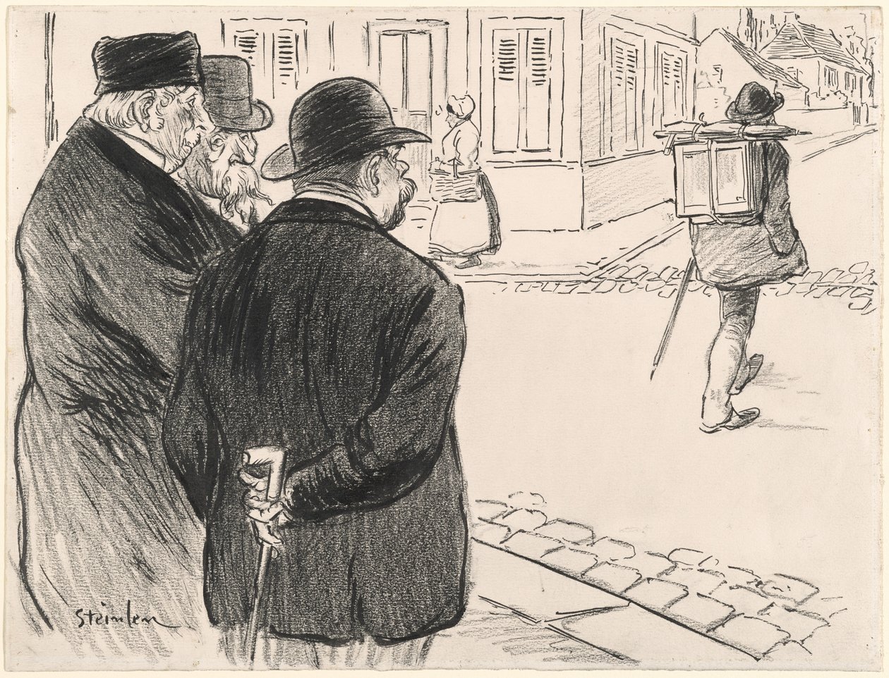 Han opfører sig som en maler af Théophile Alexandre Steinlen