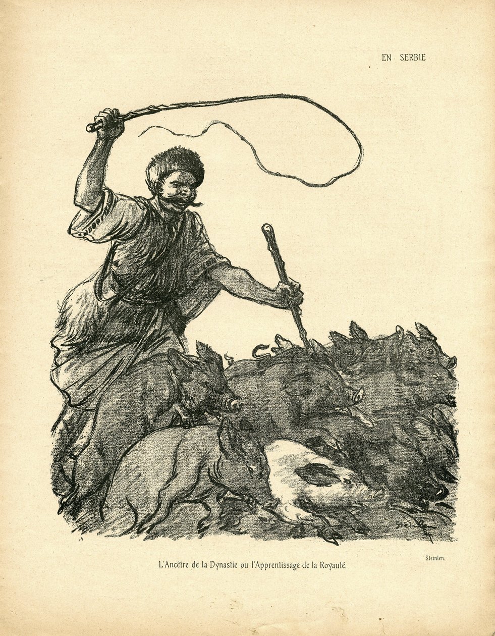 Illustration af Steinlen (1859-1923) i Vildanden af Théophile Alexandre Steinlen