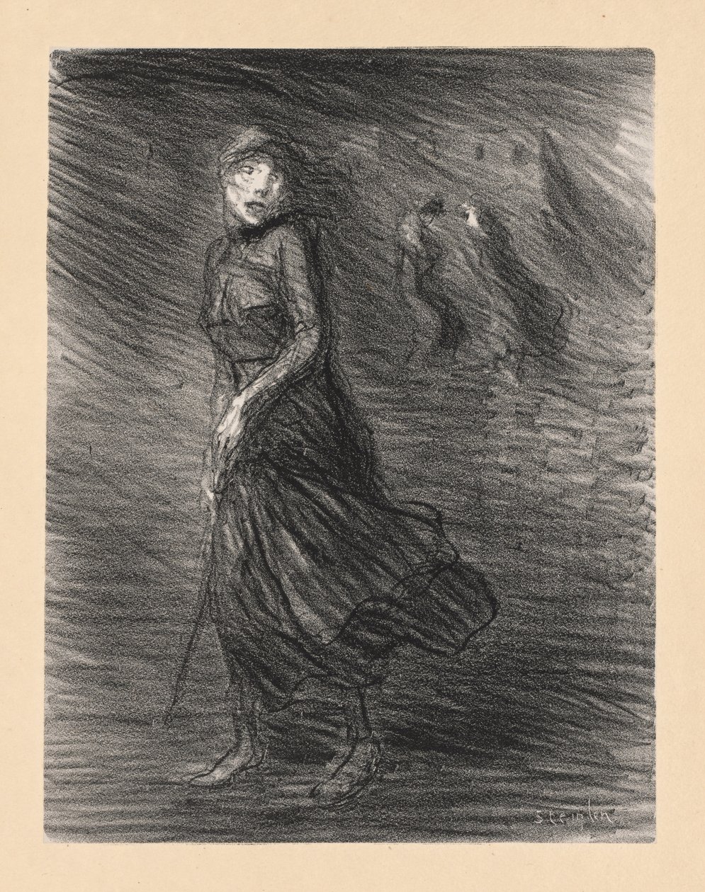 På gaden (Dans la Rue) af Théophile Alexandre Steinlen