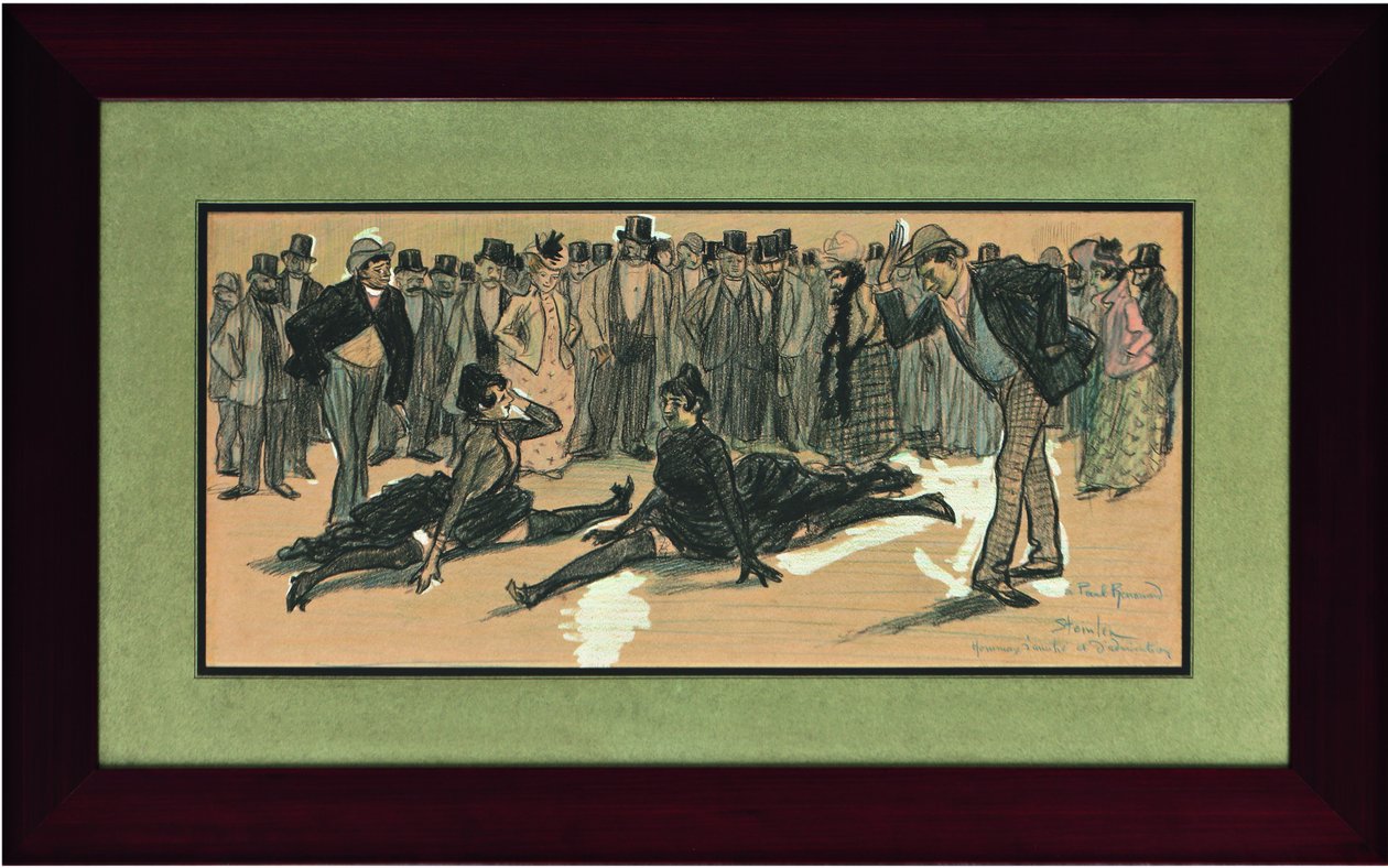 La Goulue og Valentin le Boneless ved et bal i Moulin Rouge, 1890. af Théophile Alexandre Steinlen