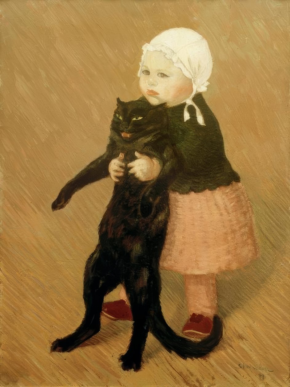 Pigen med katten af Théophile Alexandre Steinlen
