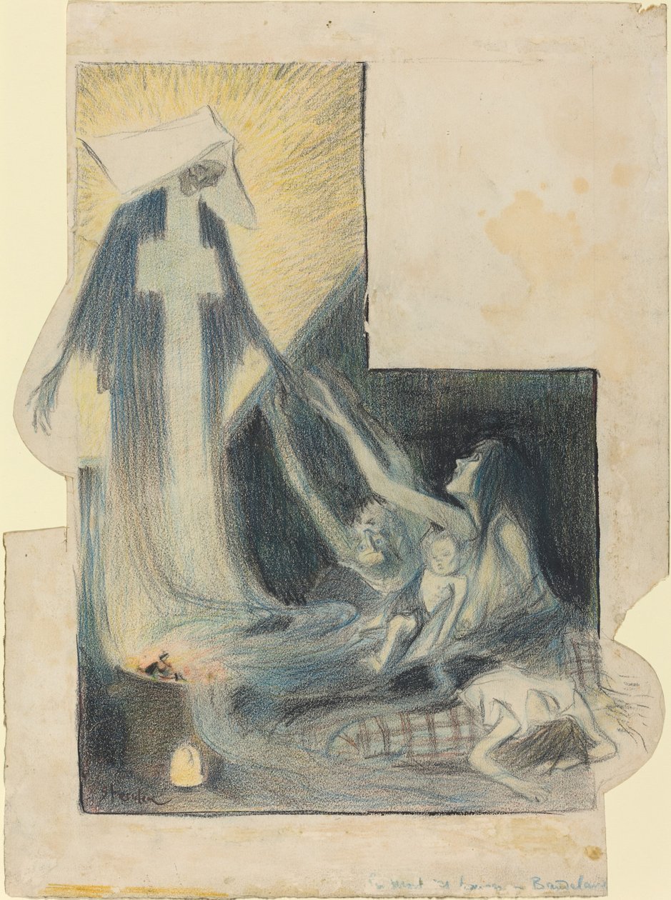 De fattiges død - Baudelaire af Théophile Alexandre Steinlen