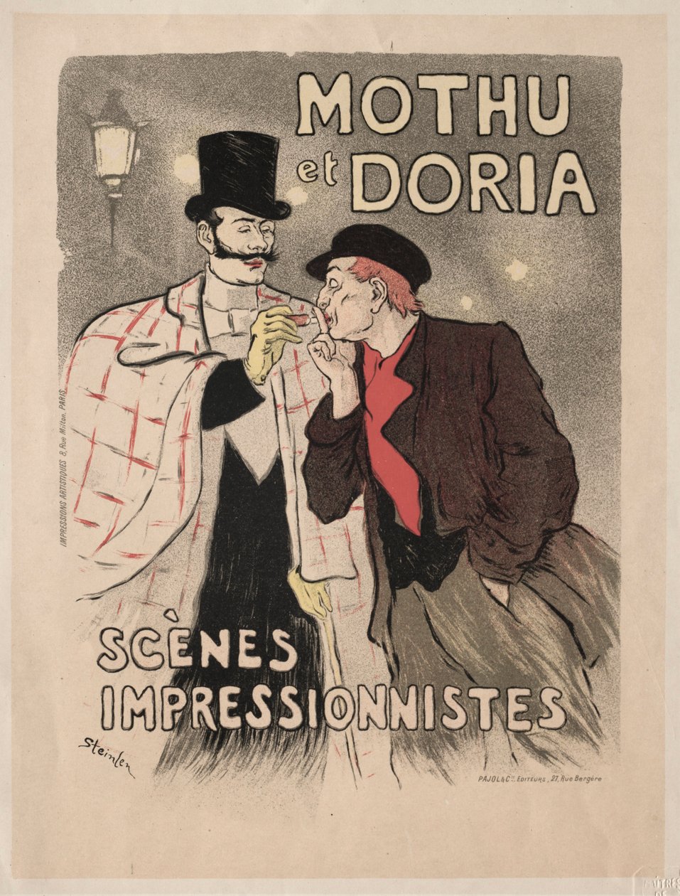Mothu og Doria - impressionistiske scener af Théophile Alexandre Steinlen