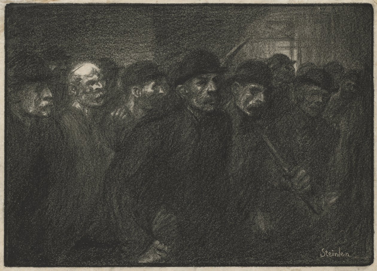 Arbejdere forlader fabrikken af Théophile Alexandre Steinlen