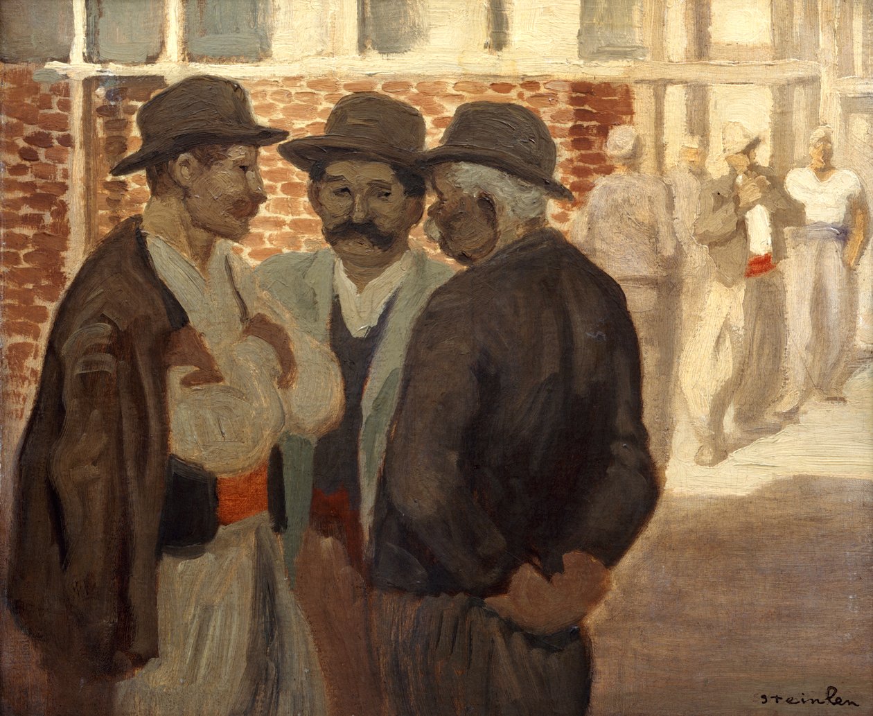 Bygningsarbejdere, c1911 af Théophile Alexandre Steinlen