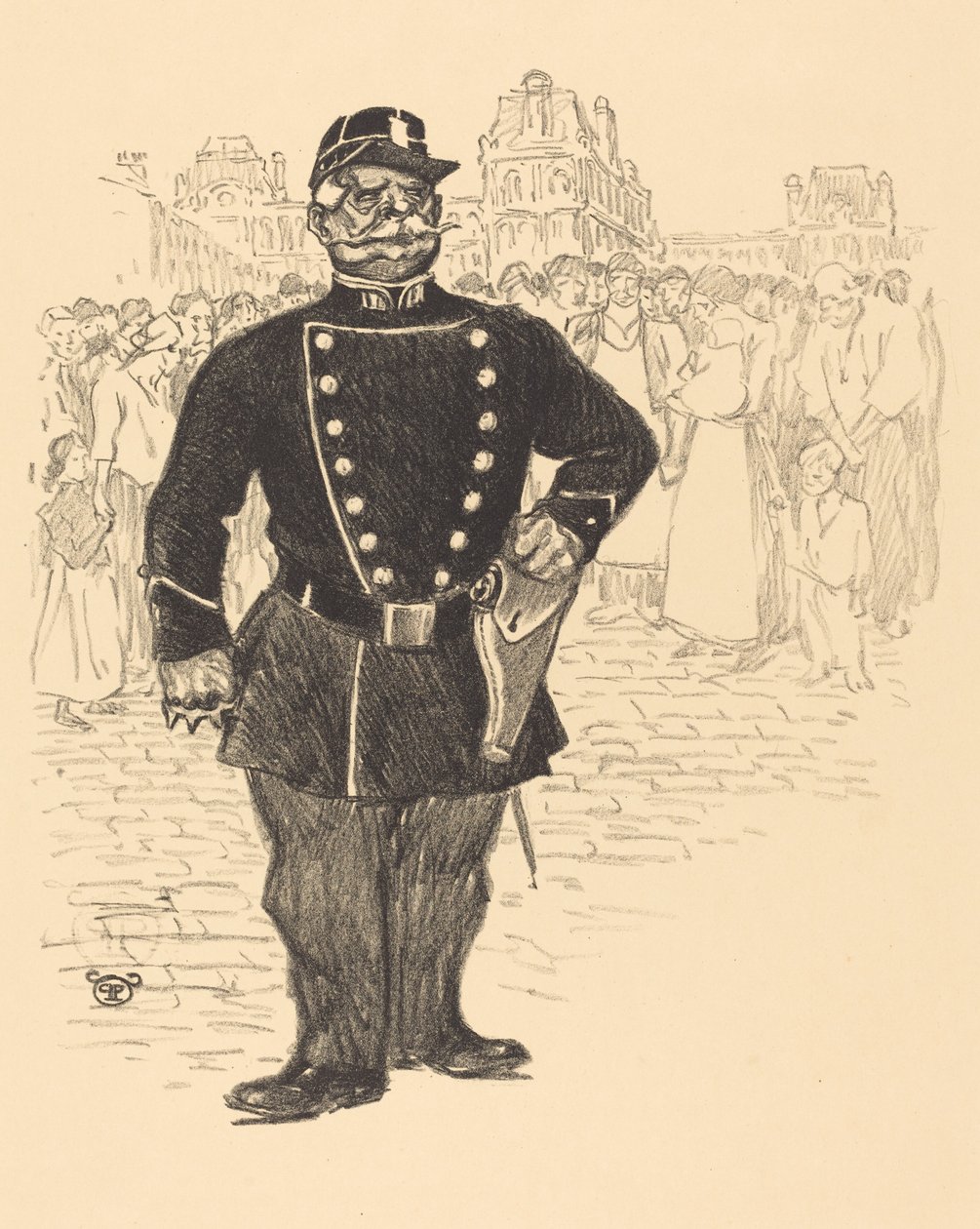 Peace in the Streets, slutningen af det 19.-begyndelsen af det 20. århundrede. af Théophile Alexandre Steinlen