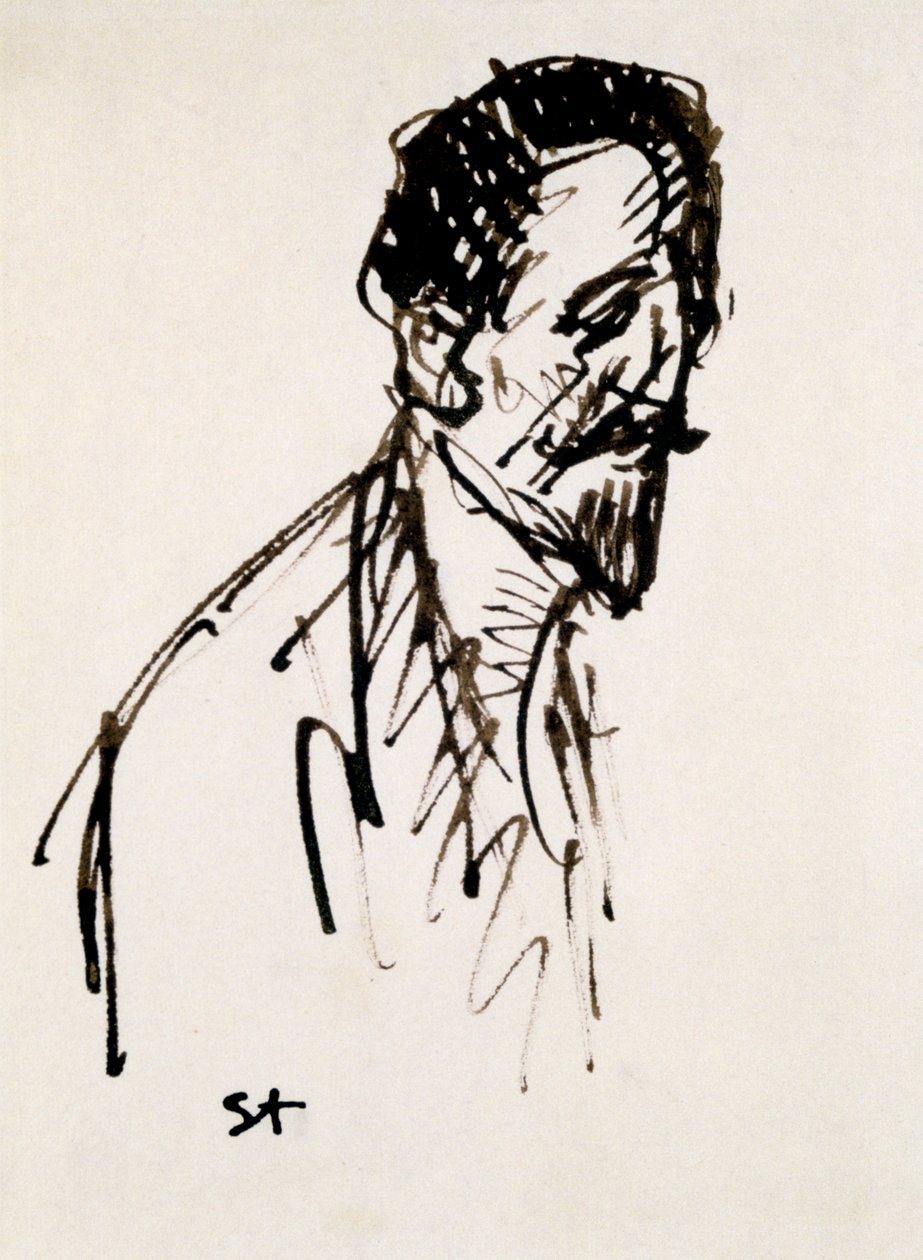Portræt af Jehan Rictus, det 20. århundrede af Théophile Alexandre Steinlen
