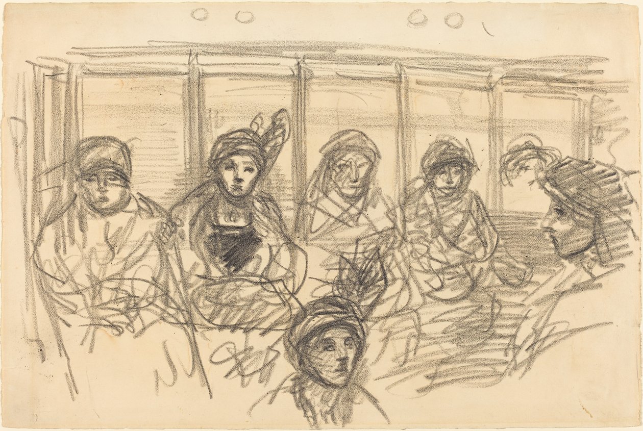 Ryttere på metroen, ca. 1890. af Théophile Alexandre Steinlen