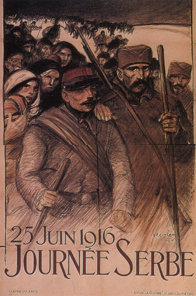 Serbiens dag, 25. juni 1916, 1916 af Théophile Alexandre Steinlen