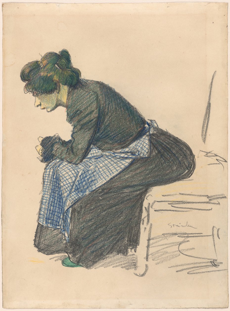 Study of a Woman, slutningen af det 19.-begyndelsen af det 20. århundrede. af Théophile Alexandre Steinlen
