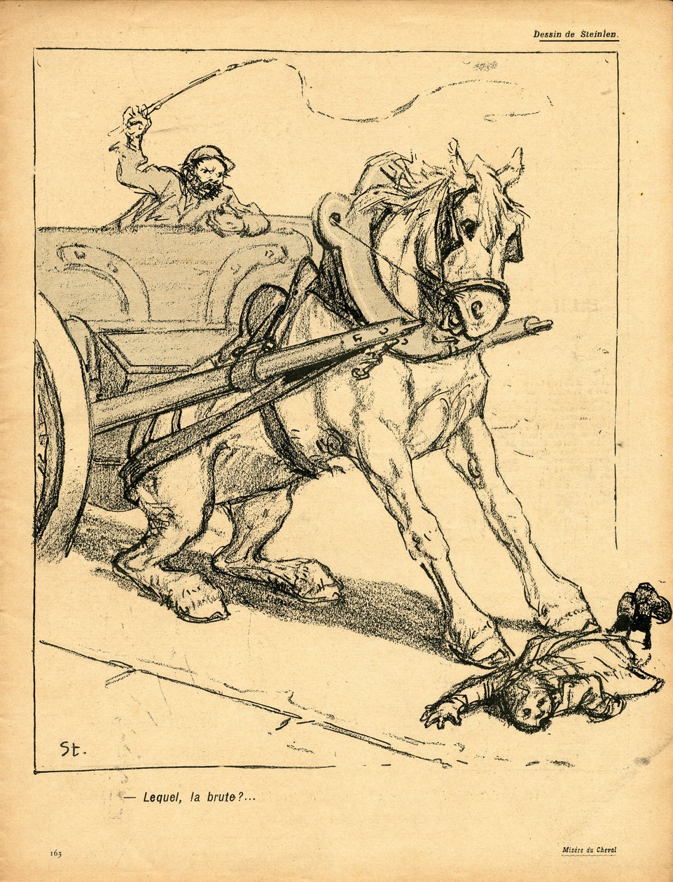 Smørtallerkenen, satirisk i farver af Théophile Alexandre Steinlen