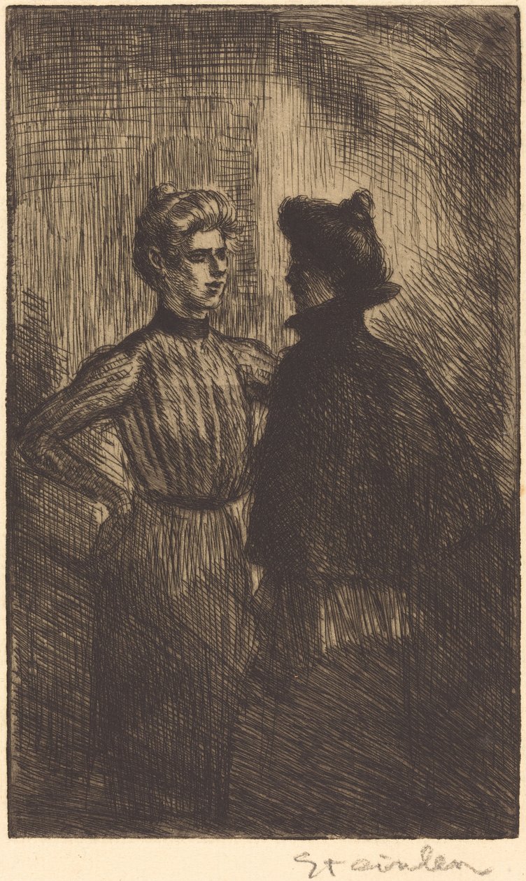 Mødet (Encounter) af Théophile Alexandre Steinlen