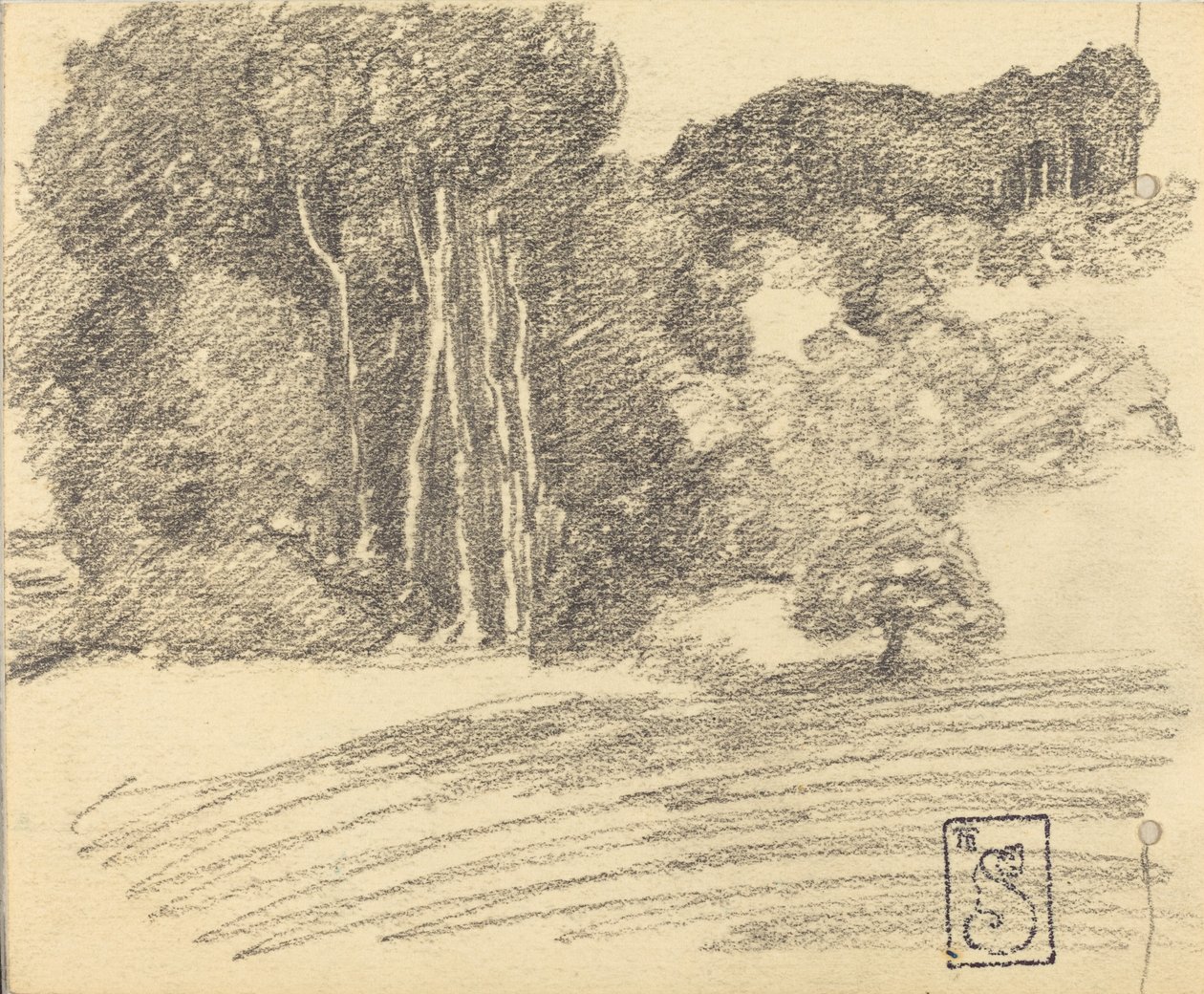 Skoven ved Courdemanche, 1895. af Théophile Alexandre Steinlen