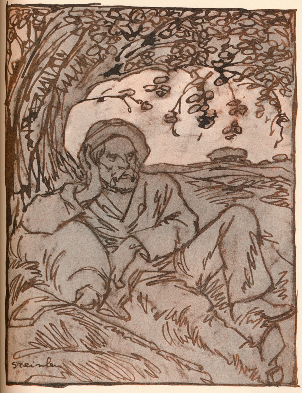 Vagabonden, c1879-1914, 1914 af Théophile Alexandre Steinlen