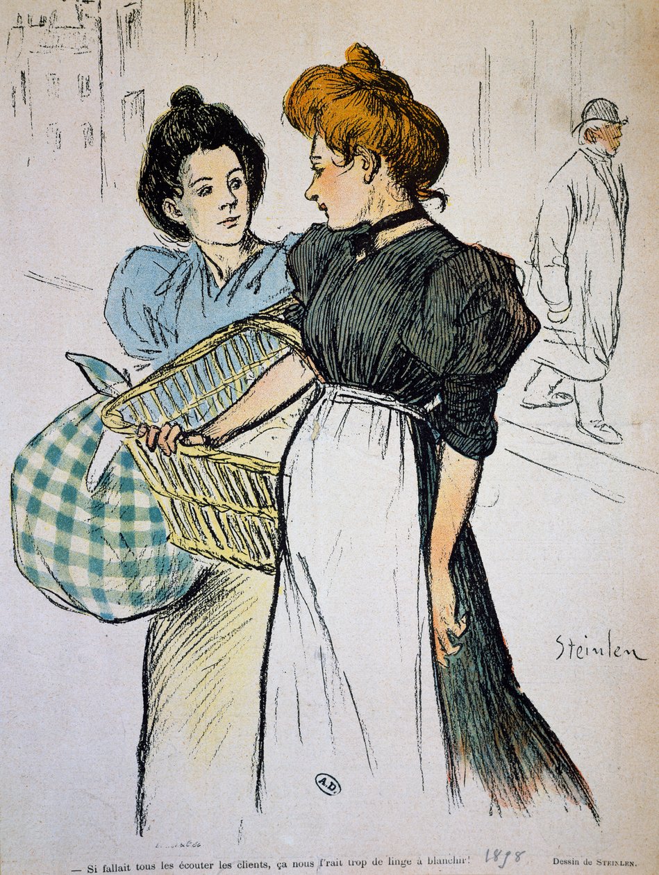 Vaskekonerne, print, Frankrig af Théophile Alexandre Steinlen