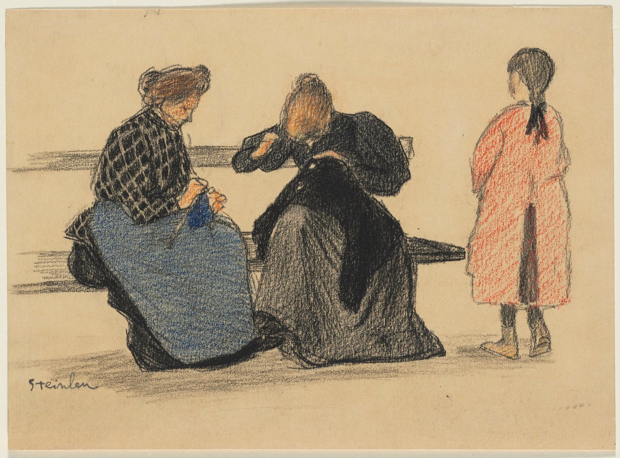 Tre figurer af Théophile Alexandre Steinlen