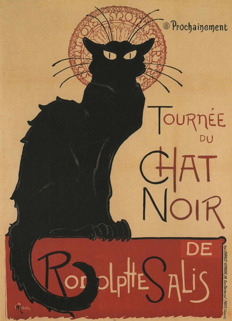 Black Cat Tour, 1896 af Théophile Alexandre Steinlen