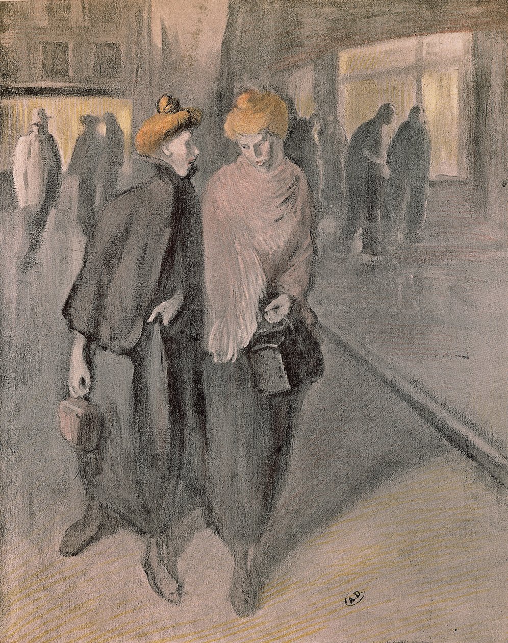 Arbejdende kvinder, omkring 1900 (tegning) af Théophile Alexandre Steinlen