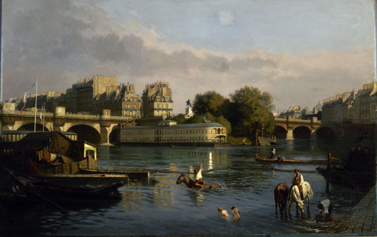 Pont-Neuf og spidsen af ​​Ile de la Cité, 1860. af Théophile Meunier
